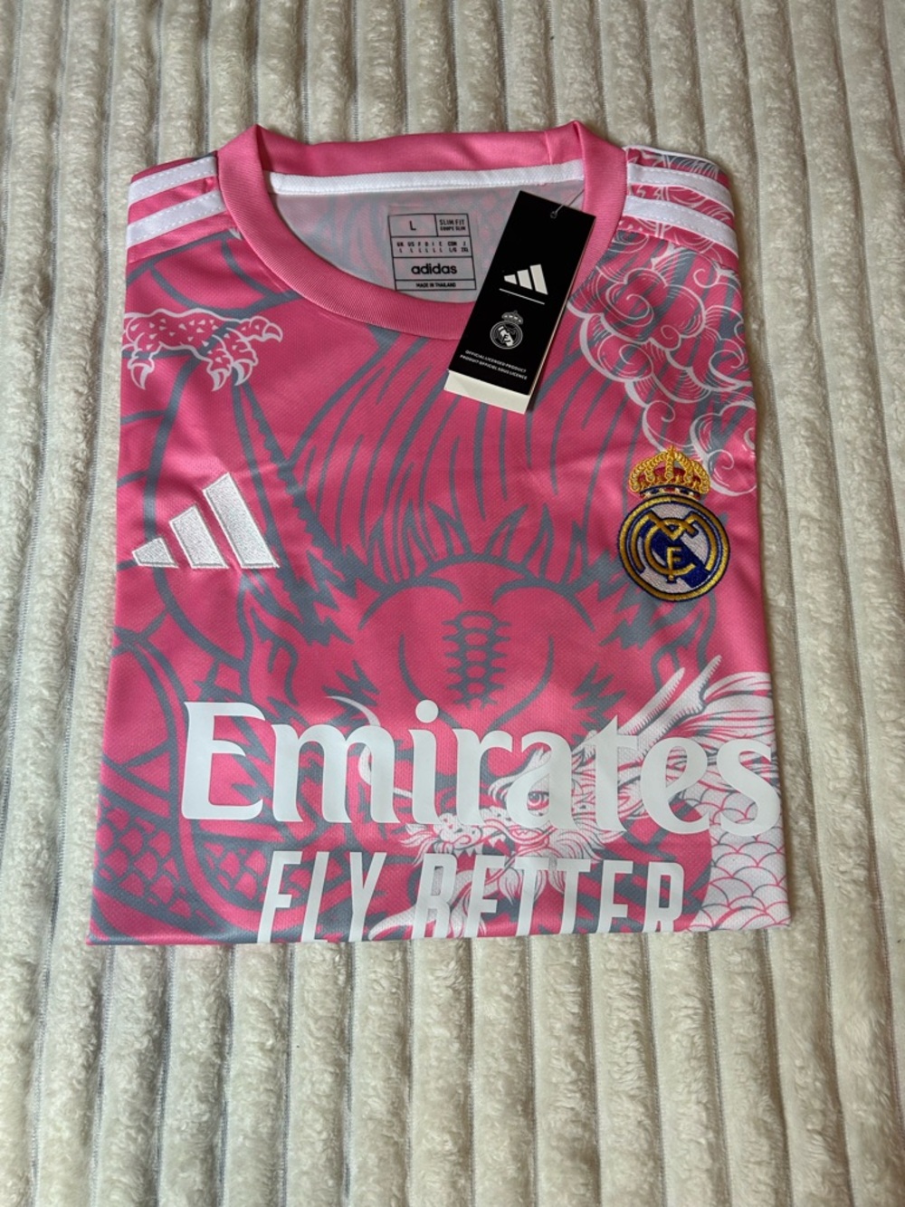 adidas Real Madrid Pink Dragon Graphic Jersey - Picture 3 of 5